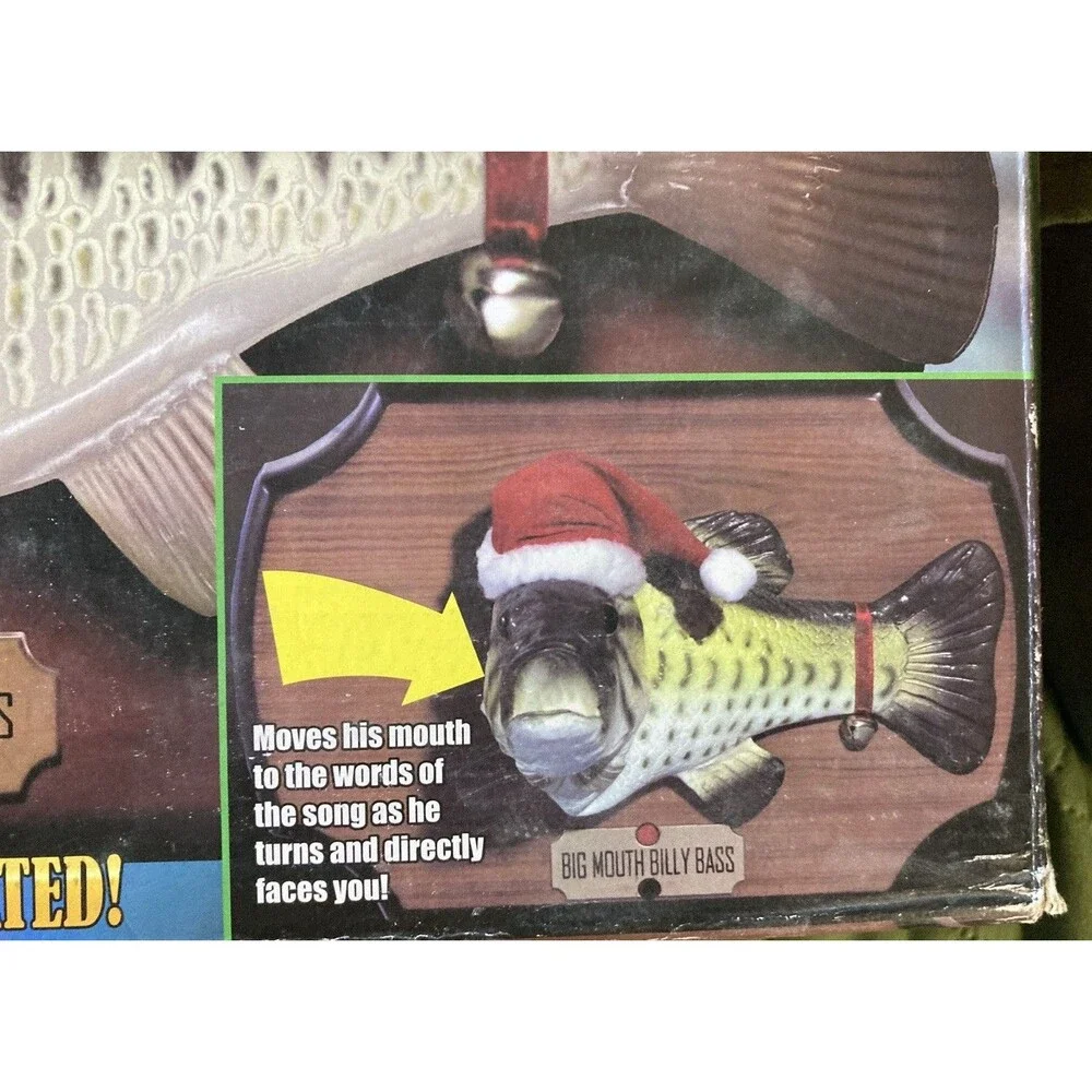 Big Mouth Billy Bass Battery Operated Talking Toy Fish **READ** See Video